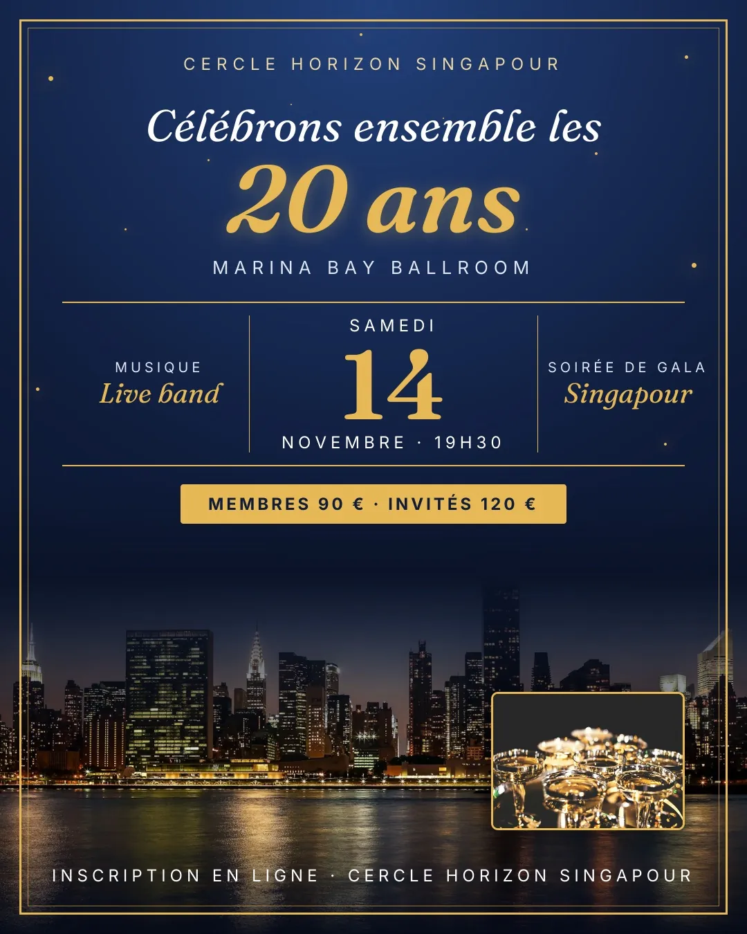 Invitation : Les 20 ans du Cercle : soirée de gala